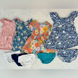 Baby Girl 12-18mo Summer Dresses With Bloomers